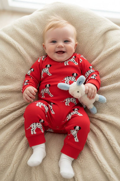 Western dogs printed unisex baby boutique romper w/snap buttons XCH05074