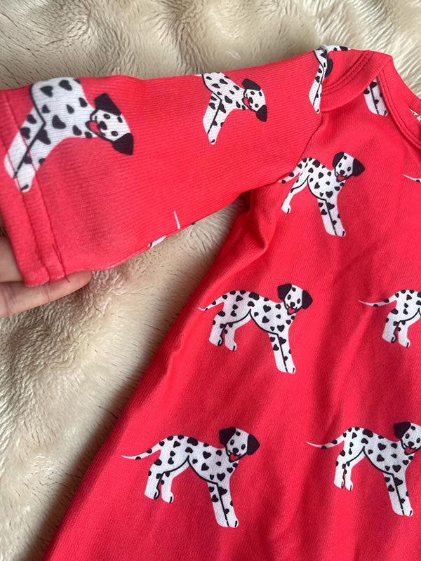 Western dogs printed unisex baby boutique romper w/snap buttons XCH05074