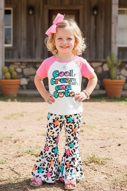 Trendy "COOL, CRAZY, AND CUTE" stars & cheetah girls boutique set XCH0777-28H
