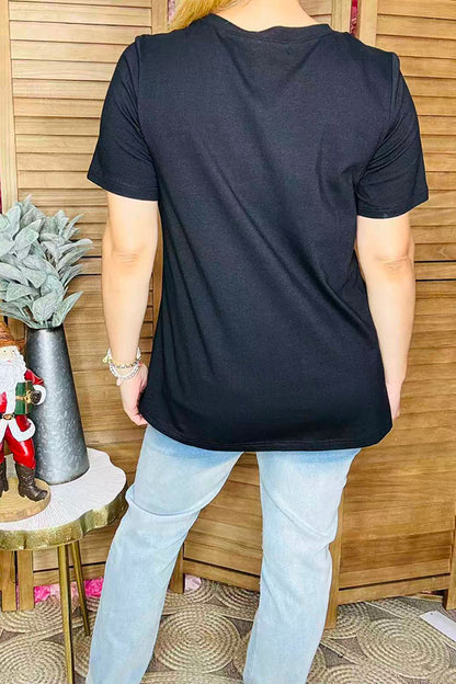 "MERRY BRIGHT" Christmas short sleeve women t-shirt XCH15733