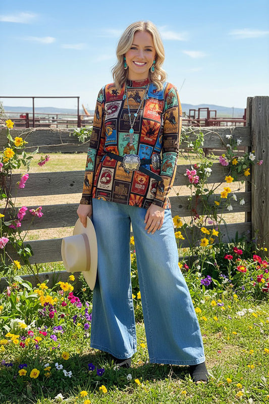 Southern Stitch Women's jeans light wash denim wide leg pants XCH17002