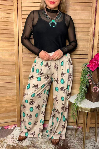 Western cowboy wide leg women's boutique pant Southern Stitch XCH17084