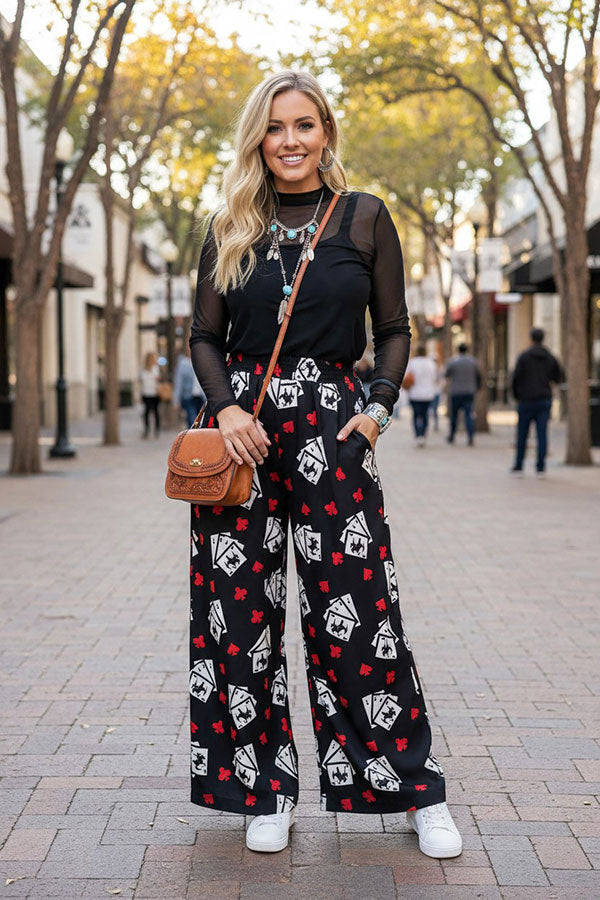 Western rodeo wide leg women boutique pant Southern Stitch XCH17189