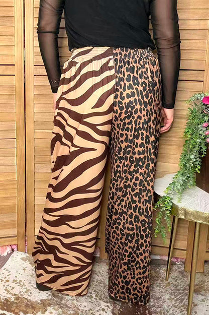 Western leopard & zebra wide leg women's boutique pant Southern Stitch XCH17333