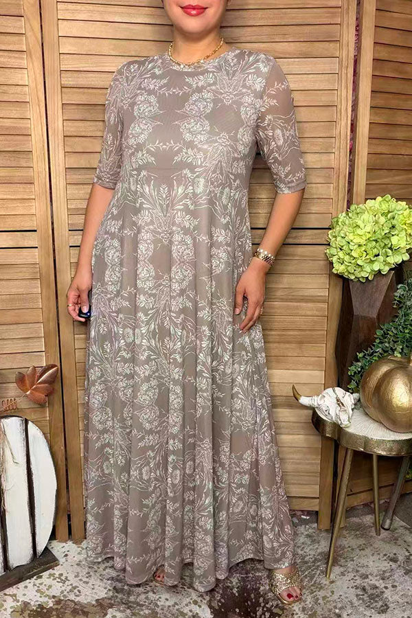 Chic floral sheer maxi women boutique dress Southern Stitch XCH17484