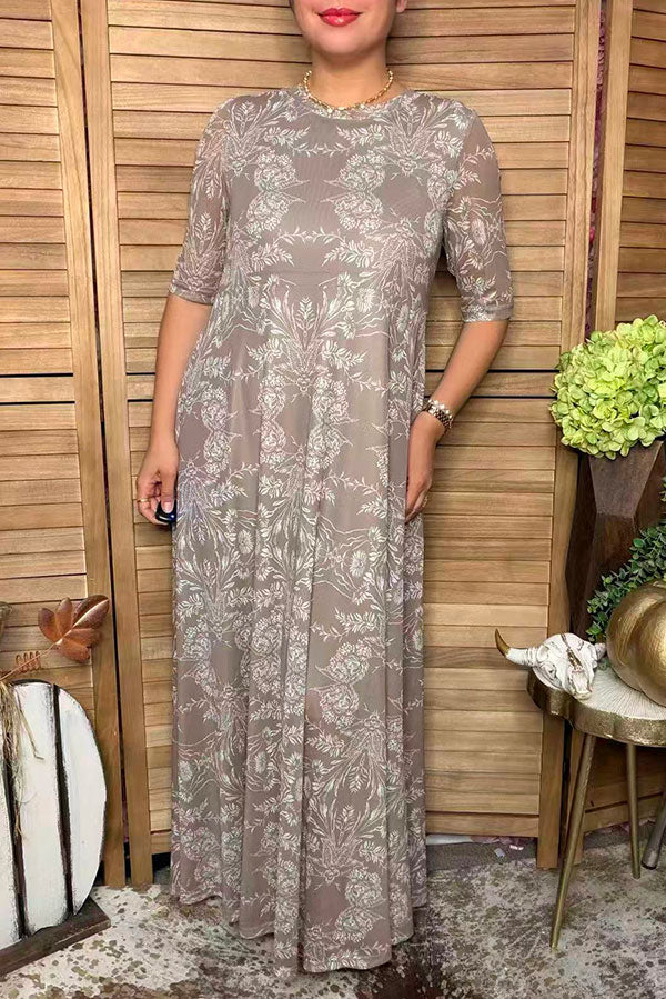Chic floral sheer maxi women boutique dress Southern Stitch XCH17484