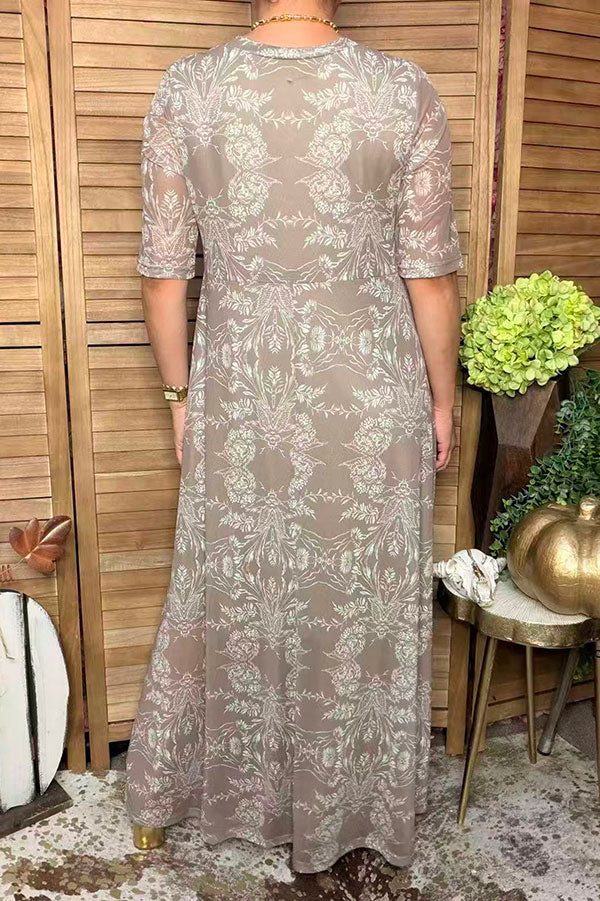 Chic floral sheer maxi women boutique dress Southern Stitch XCH17484
