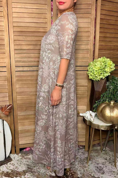 Chic floral sheer maxi women boutique dress Southern Stitch XCH17484