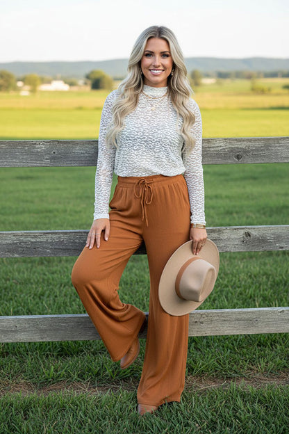Western brown straight women pant w/side pockets Southern Stitch YMY15523