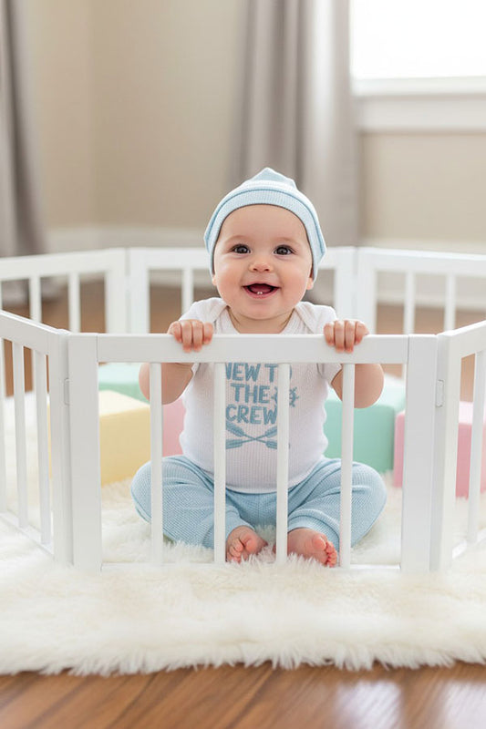 NEW TO THE CREW embroidery romper & pant & hat 3pc baby sets 2601010M