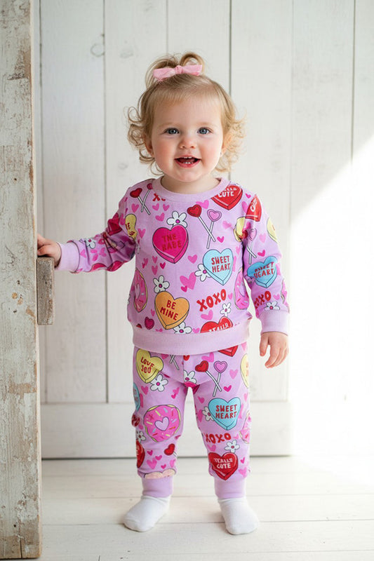 Valentine hearts & BE MINE 2pc girls sets 250935M