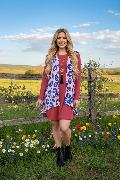 GJQ5375 leopard printed women vest