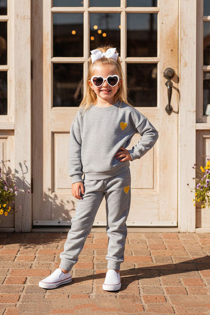 DLH2699 Wholesale fall clothing grey long sleeve pullover sweatshirt suit
