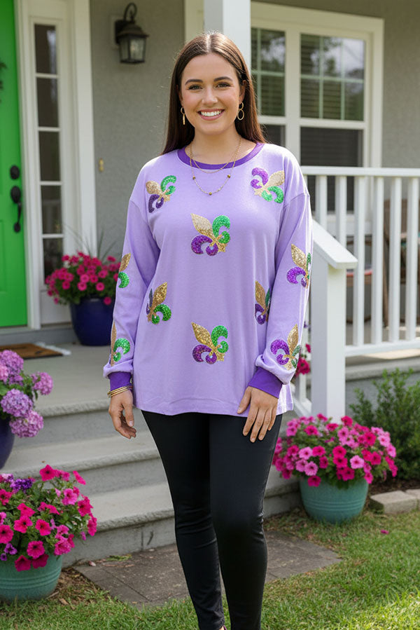 Western Stitch Carnival Sequin patch long sleeve women blouse/tops XCH15210