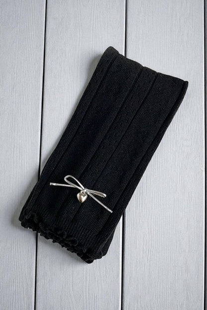 Black Knitted socks tight winter fall baby girls legging pant 250710M