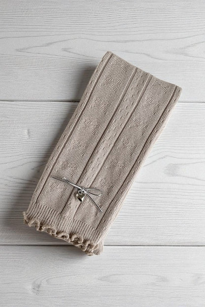 Khaki socks knitted tight winter fall baby girls legging pant 250708M