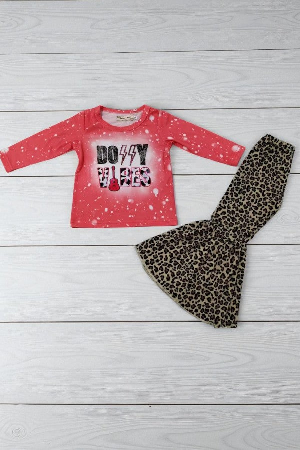 "DOLLY VIBES" cheetah print 2pc set X0015-16