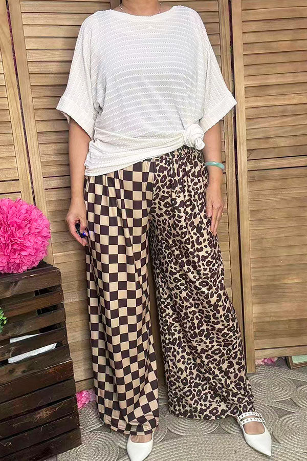 Ribbed knitted fabric off white short sleeve loose style women top GJQ15717