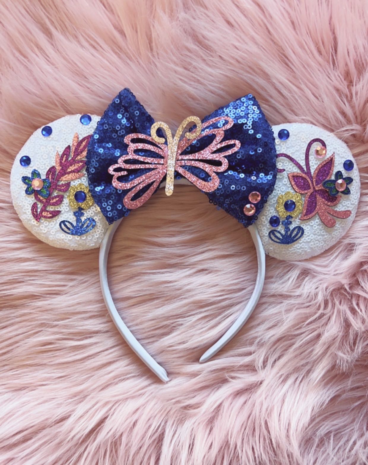 Fashionable sequin mouse ears headband DLH1026-01