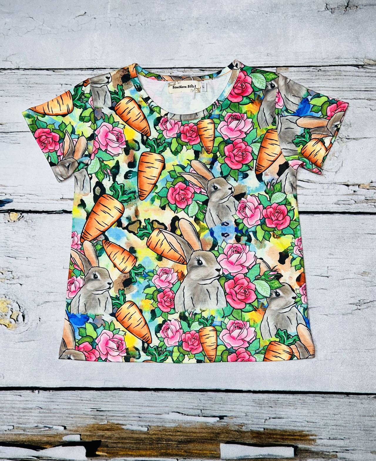 Bunny, Carrots, And Roses Easter t-shirt XCH0660-6H