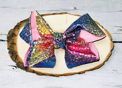 Multicolor sequin 7.5" hairbow (set of 4pcs for $9.99)