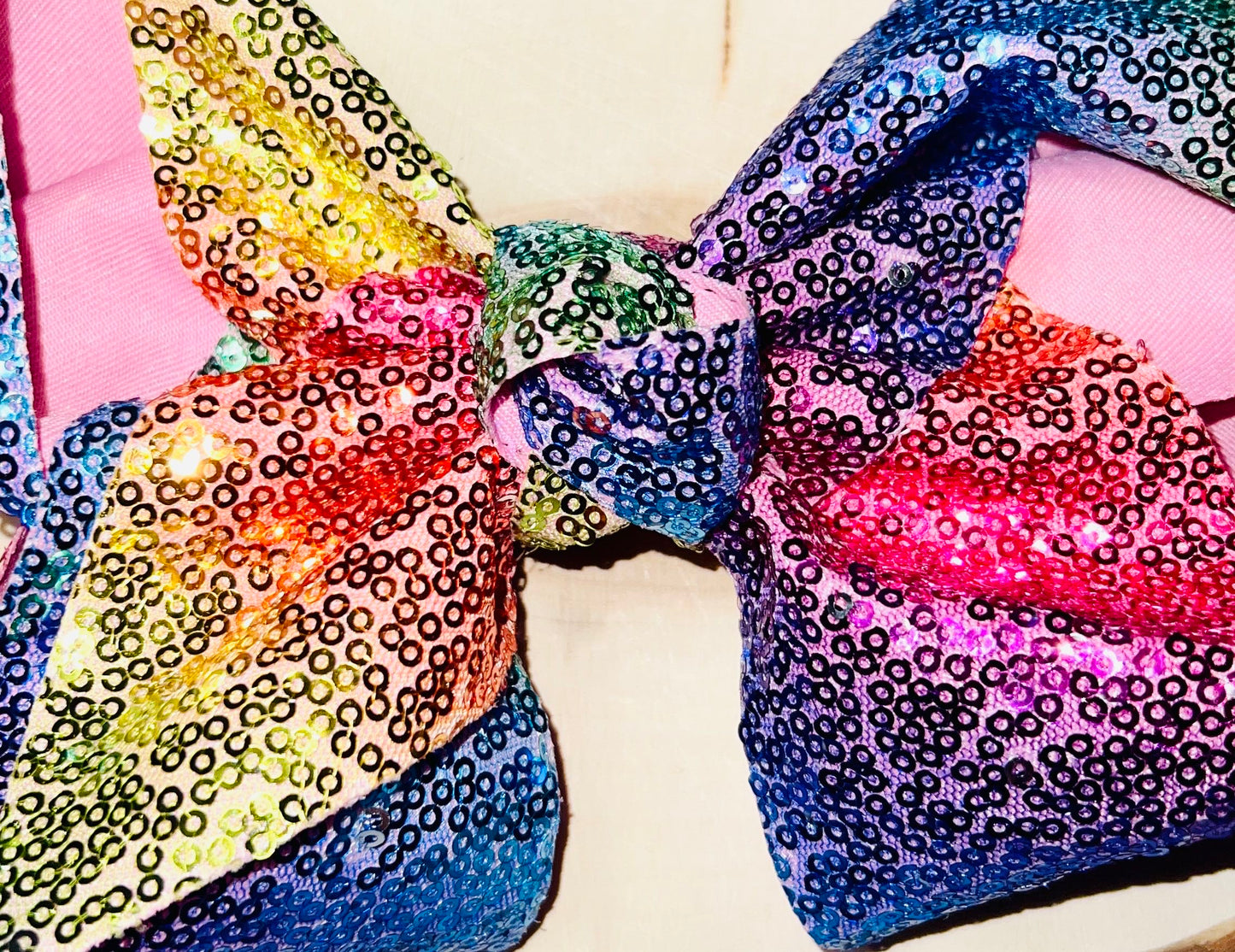 Multicolor sequin 7.5" hairbow (set of 4pcs for $9.99)